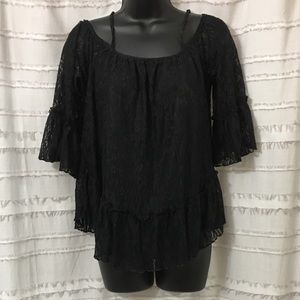 NWT New York & Co Off The Shoulder Lace Top
